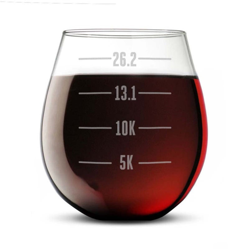 Gone For a Run Running Stemless Wine Glass Runner's Measurements - Image 1